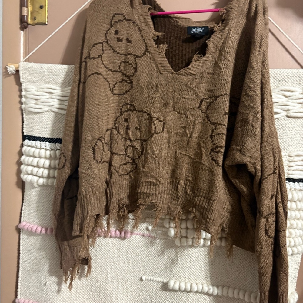 Wild Fable Brown V-Neck Sweater